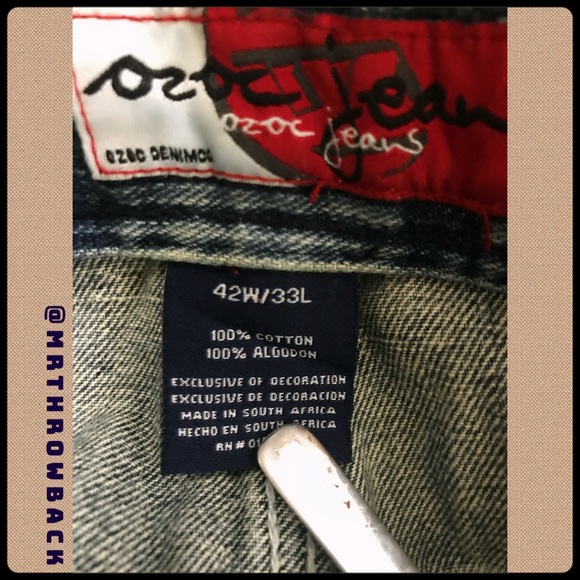 VINTAGE OZOC JEANS, Blue, sz 42x33, excellent condition! - Picture 5 of 5